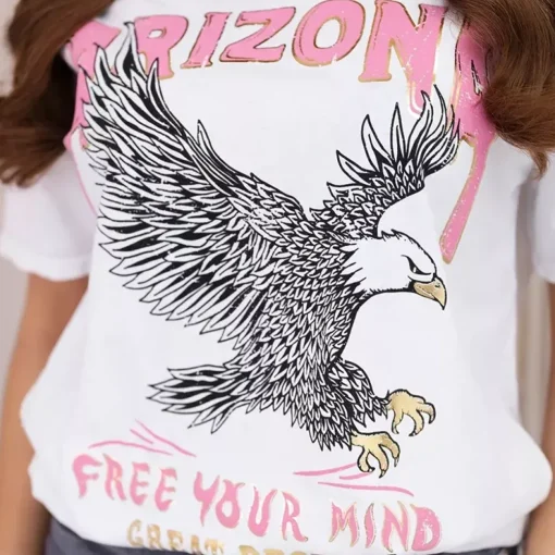 JEANS Lyhythihaiset Paidat Ja Topit>Kesi Arizona printtipaita valkoinen