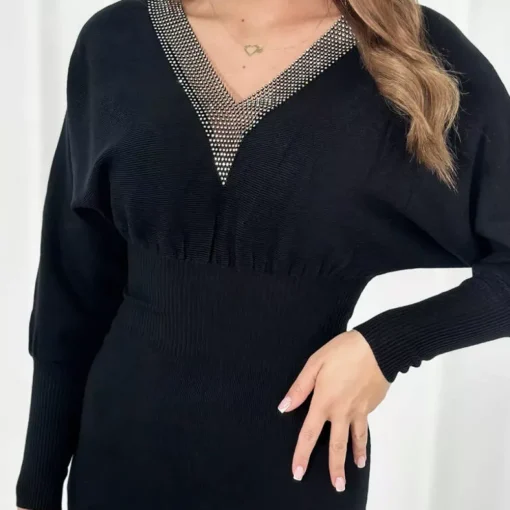 JEANS Minimekot>Kesi Ashberg neulosmekko musta