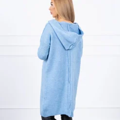 JEANS Neuleet>Kesi Basic neuletakki hupulla sky blue