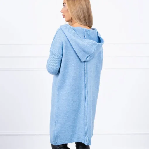 JEANS Neuleet>Kesi Basic neuletakki hupulla sky blue