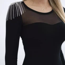 JEANS Minimekot></noscript>Kesi Briolette neulosmekko musta