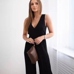JEANS Jumpsuit-haalarit></noscript>Kesi Camilla jumpsuit vyöllä musta