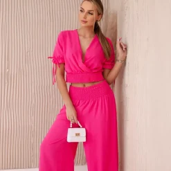 JEANS Lyhythihaiset Paidat Ja Topit | Housut>Kesi Janina paita ja housut - setti pinkki