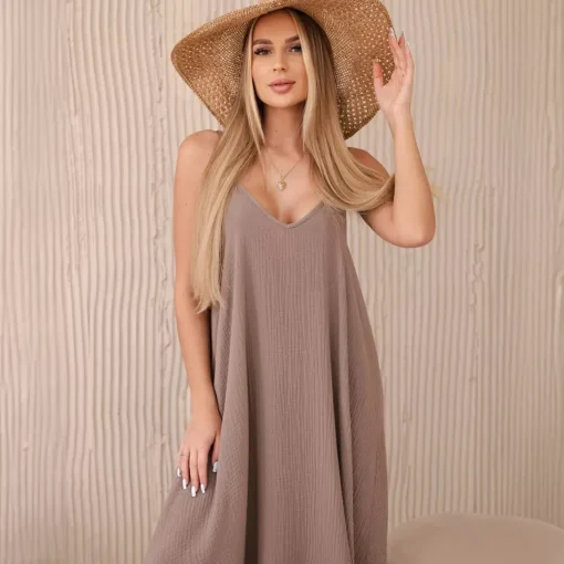 JEANS Midimekot | Minimekot>Kesi Joanna puuvillamekko v.ruskea