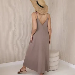 JEANS Midimekot | Minimekot></noscript>Kesi Joanna puuvillamekko v.ruskea