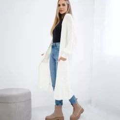 JEANS Neuleet>Kesi Laura neuletakki taskuilla luonnonvalkoinen