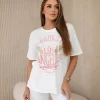 JEANS Lyhythihaiset Paidat Ja Topit>Kesi Los Angeles printtipaita valkoinen