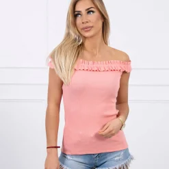 JEANS Lyhythihaiset Paidat Ja Topit>Kesi Naked ribbitoppi aprikoosi