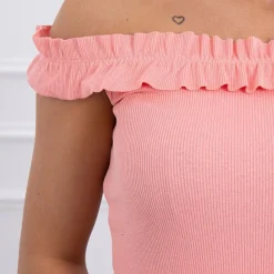 JEANS Lyhythihaiset Paidat Ja Topit></noscript>Kesi Naked ribbitoppi aprikoosi
