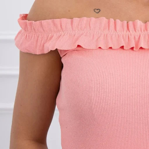 JEANS Lyhythihaiset Paidat Ja Topit>Kesi Naked ribbitoppi aprikoosi