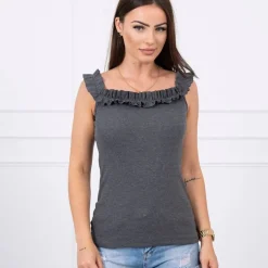 JEANS Lyhythihaiset Paidat Ja Topit></noscript>Kesi Naked ribbitoppi tummanharmaa