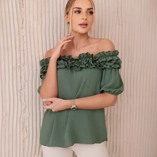 JEANS Lyhythihaiset Paidat Ja Topit>Kesi Nicole Spanish paita khaki
