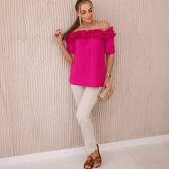 JEANS Lyhythihaiset Paidat Ja Topit>Kesi Nicole Spanish paita fuksia