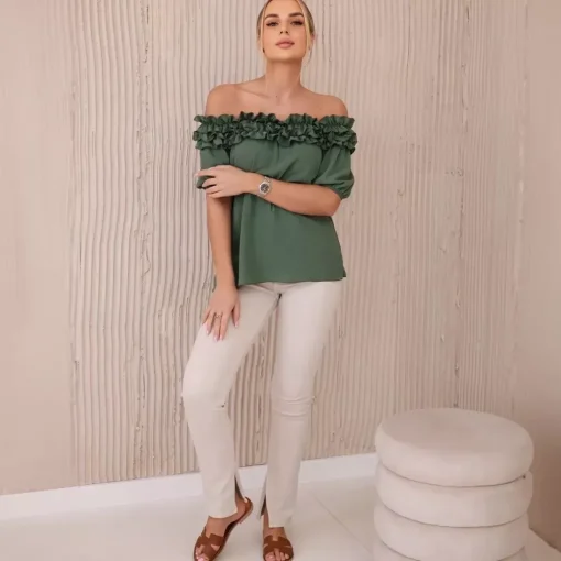 JEANS Lyhythihaiset Paidat Ja Topit>Kesi Nicole Spanish paita khaki