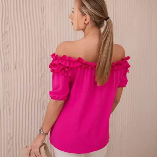JEANS Lyhythihaiset Paidat Ja Topit>Kesi Nicole Spanish paita fuksia