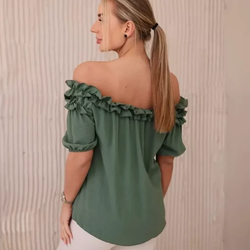 JEANS Lyhythihaiset Paidat Ja Topit>Kesi Nicole Spanish paita khaki