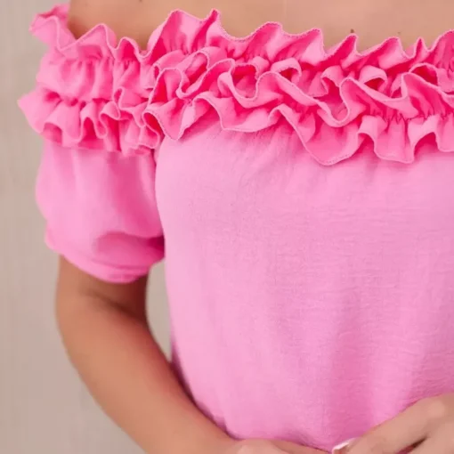 JEANS Lyhythihaiset Paidat Ja Topit>Kesi Nicole Spanish paita baby pink