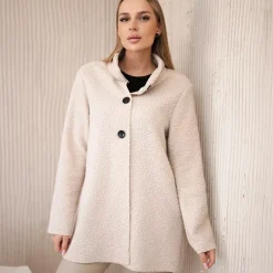 JEANS Takit>Kesi Patton vuoreton teddytakki vaalea beige