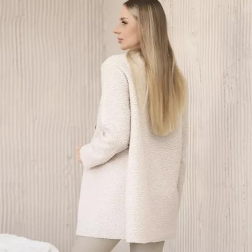 JEANS Takit>Kesi Patton vuoreton teddytakki vaalea beige