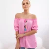 JEANS Lyhythihaiset Paidat Ja Topit>Kesi Raquell paita korulla baby pink