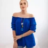 JEANS Lyhythihaiset Paidat Ja Topit>Kesi Raquell paita korulla sininen