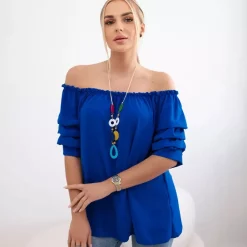 JEANS Lyhythihaiset Paidat Ja Topit>Kesi Raquell paita korulla sininen