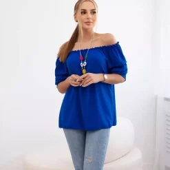 JEANS Lyhythihaiset Paidat Ja Topit>Kesi Raquell paita korulla sininen