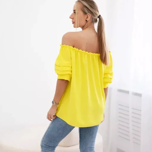 JEANS Lyhythihaiset Paidat Ja Topit>Kesi Raquell paita korulla keltainen