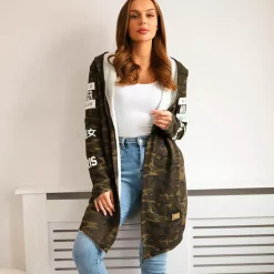 JEANS Takit></noscript>Kesi Sixth trikootakki hupulla maastokuvio khaki