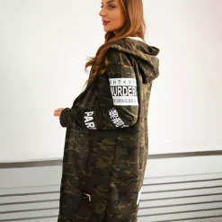 JEANS Takit></noscript>Kesi Sixth trikootakki hupulla maastokuvio khaki