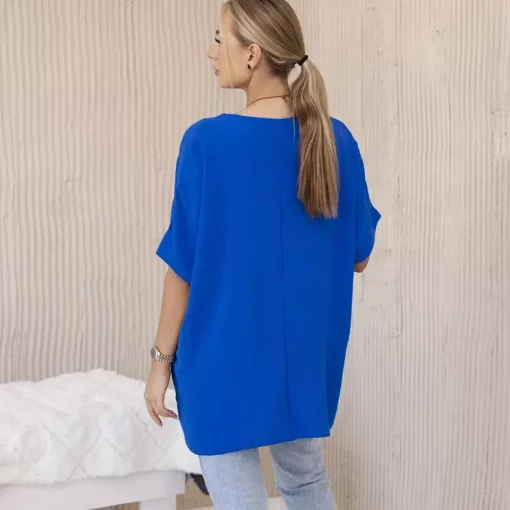 JEANS Lyhythihaiset Paidat Ja Topit>Kesi Solly oversize paita korulla sininen