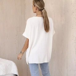 JEANS Lyhythihaiset Paidat Ja Topit></noscript>Kesi Solly oversize paita korulla cream