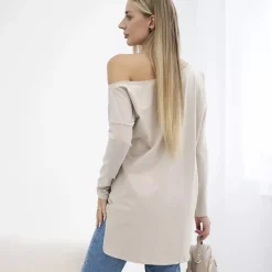 JEANS Pitkähihaiset Paidat></noscript>Kesi Suvie puuvillatrikoopaita beige