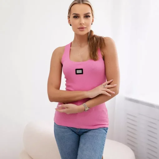 JEANS Lyhythihaiset Paidat Ja Topit>Kesi Teller ribbitoppi pinkki
