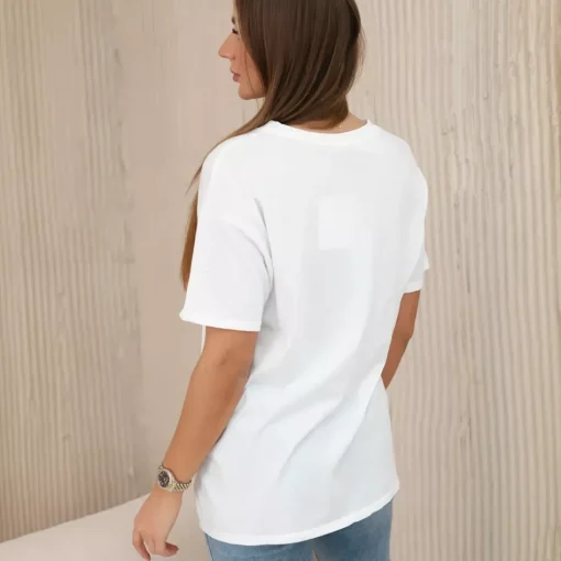 JEANS Lyhythihaiset Paidat Ja Topit>Kesi Victory printtipaita valkoinen