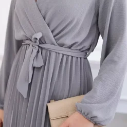 JEANS Midimekot></noscript>Kesi Vivaldi mekko vyöllä v.harmaa