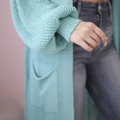 JEANS Neuleet>Kesi Xena neuletakki taskuilla aqua