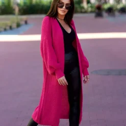 JEANS Neuleet></noscript>Kesi Xena neuletakki taskuilla fuksia