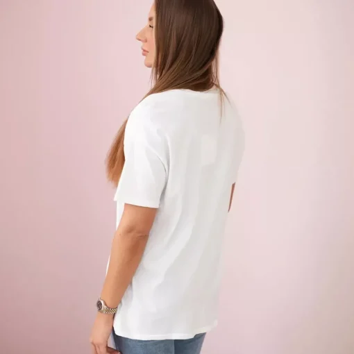 JEANS Lyhythihaiset Paidat Ja Topit>Kesi XOXO printtipaita valkoinen
