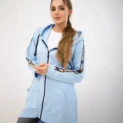 JEANS Takit>Kesi Zip Back hupparitakki baby blue