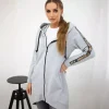 JEANS Takit>Kesi Zip Back hupparitakki vaaleanharmaa