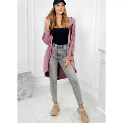 JEANS Takit>Kesi Zip Back hupparitakki vanha roosa