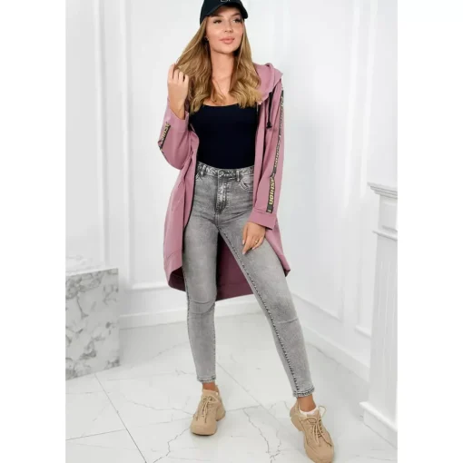 JEANS Takit>Kesi Zip Back hupparitakki vanha roosa