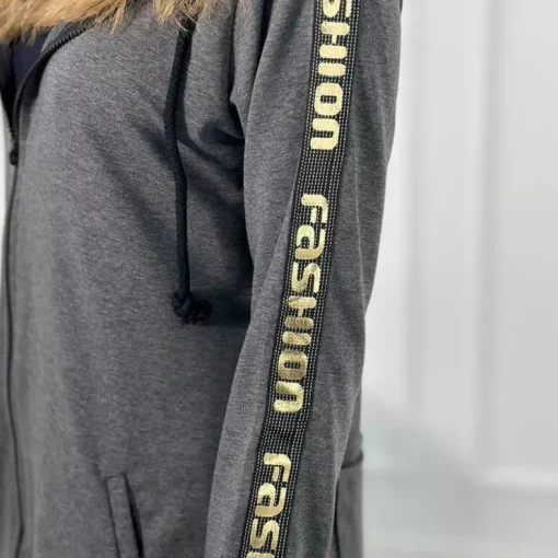 JEANS Takit>Kesi Zip Back hupparitakki tummanharmaa