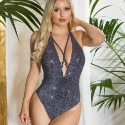JEANS Uima-asut></noscript>Koucla glitter monokini musta