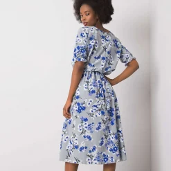 JEANS Midimekot></noscript>Lakerta Harleigh mekko harmaa/kukkakuvio