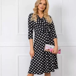 JEANS Minimekot></noscript>Lakerta Kathleen mekko pallokuvio musta