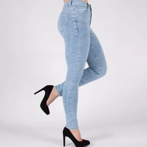 JEANS Farkut>Miss Bon Glamorous stretchfarkut vaaleansininen
