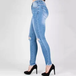 JEANS Farkut></noscript>Miss Bon skinny stretchfarkut sininen