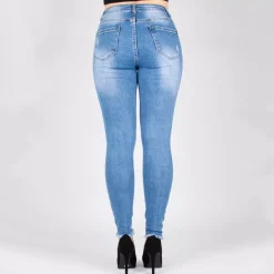 JEANS Farkut></noscript>Miss Bon skinny stretchfarkut sininen